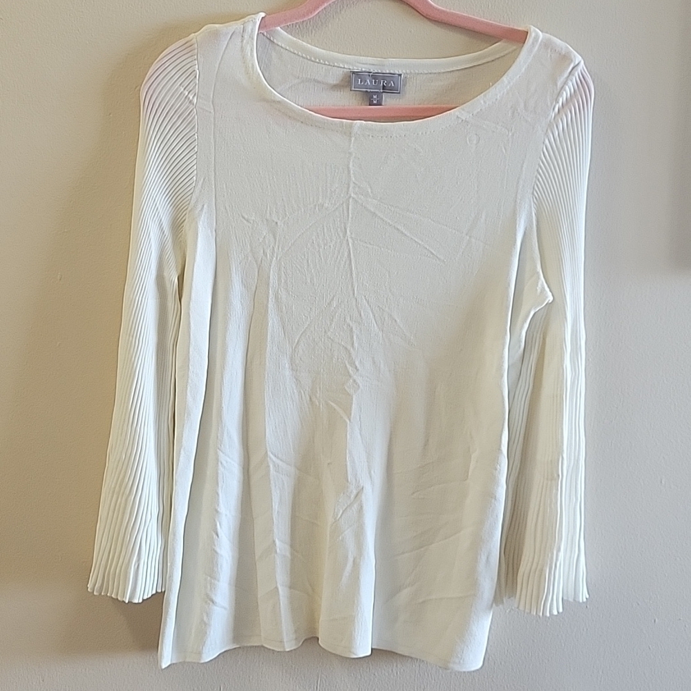 NWT LAURA Flared Sleeve Blouse US M